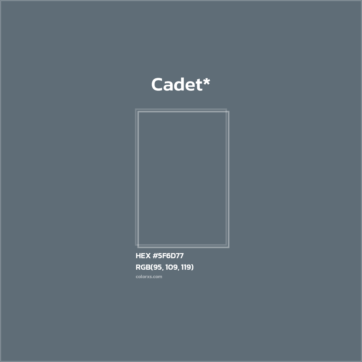 #5F6D77 hex color. RGB, RYB, CMYK, HSL, HSV codes and color conversions. Matching color names, palettes, paints.