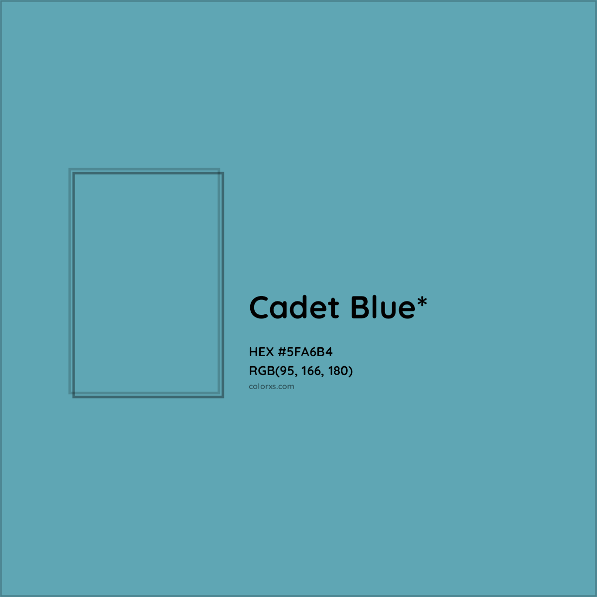 #5FA6B4 hex color. RGB, RYB, CMYK, HSL, HSV codes and color conversions. Matching color names, palettes, paints.