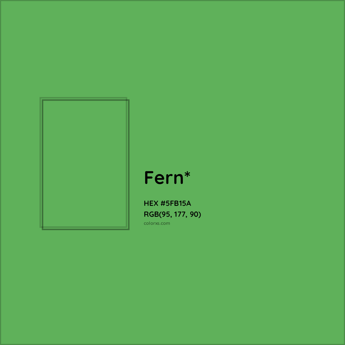#5FB15A hex color. RGB, RYB, CMYK, HSL, HSV codes and color conversions. Matching color names, palettes, paints.