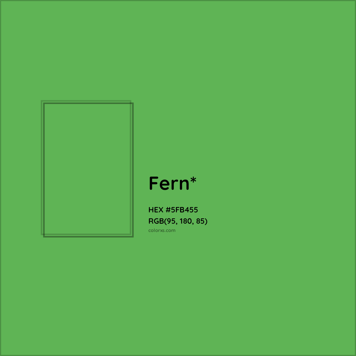 #5FB455 hex color. RGB, RYB, CMYK, HSL, HSV codes and color conversions. Matching color names, palettes, paints.