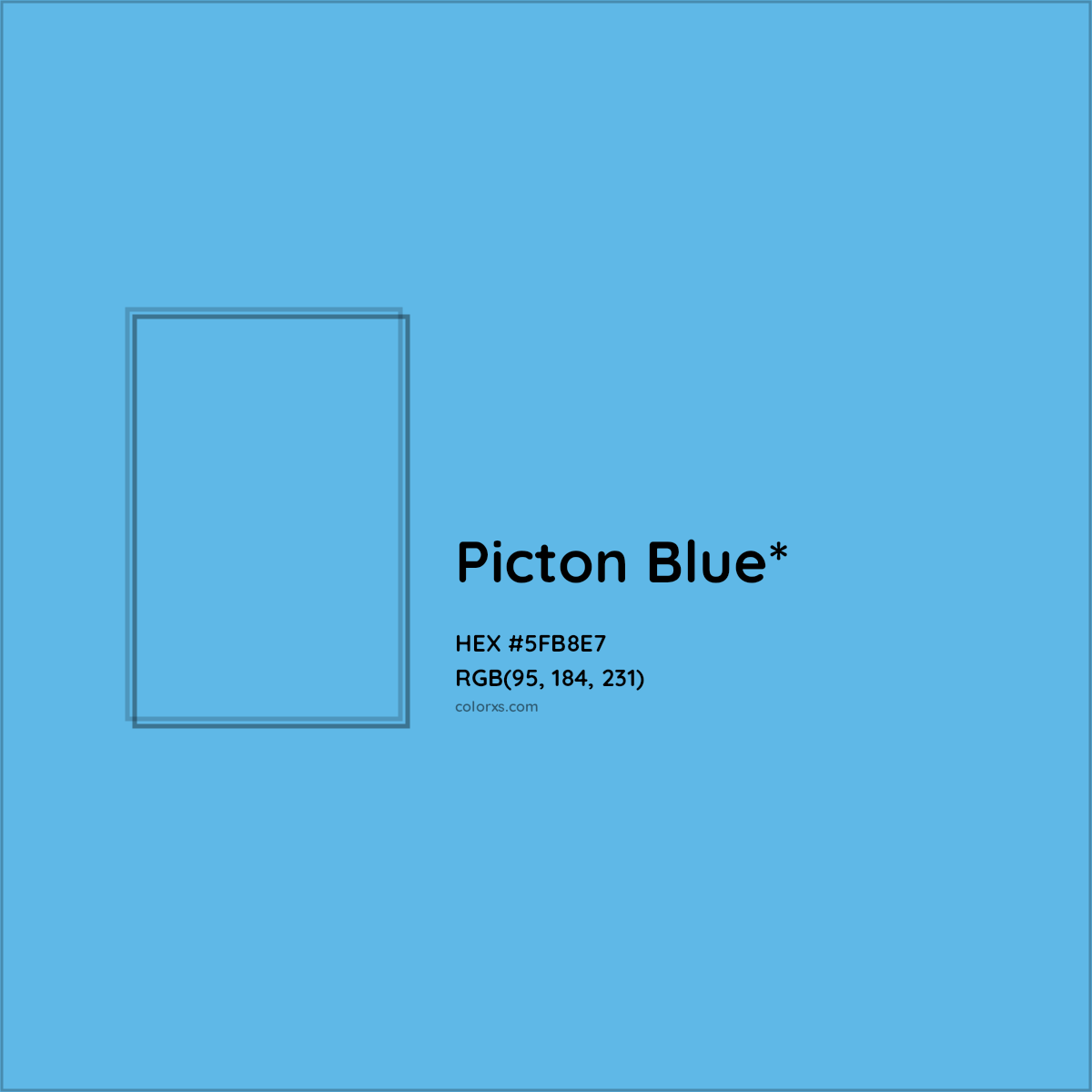 #5FB8E7 hex color. RGB, RYB, CMYK, HSL, HSV codes and color conversions. Matching color names, palettes, paints.