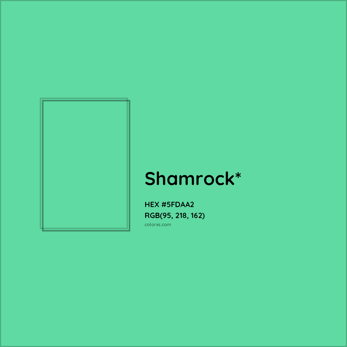#5FDAA2 hex color. RGB, RYB, CMYK, HSL, HSV codes and color conversions. Matching color names, palettes, paints.
