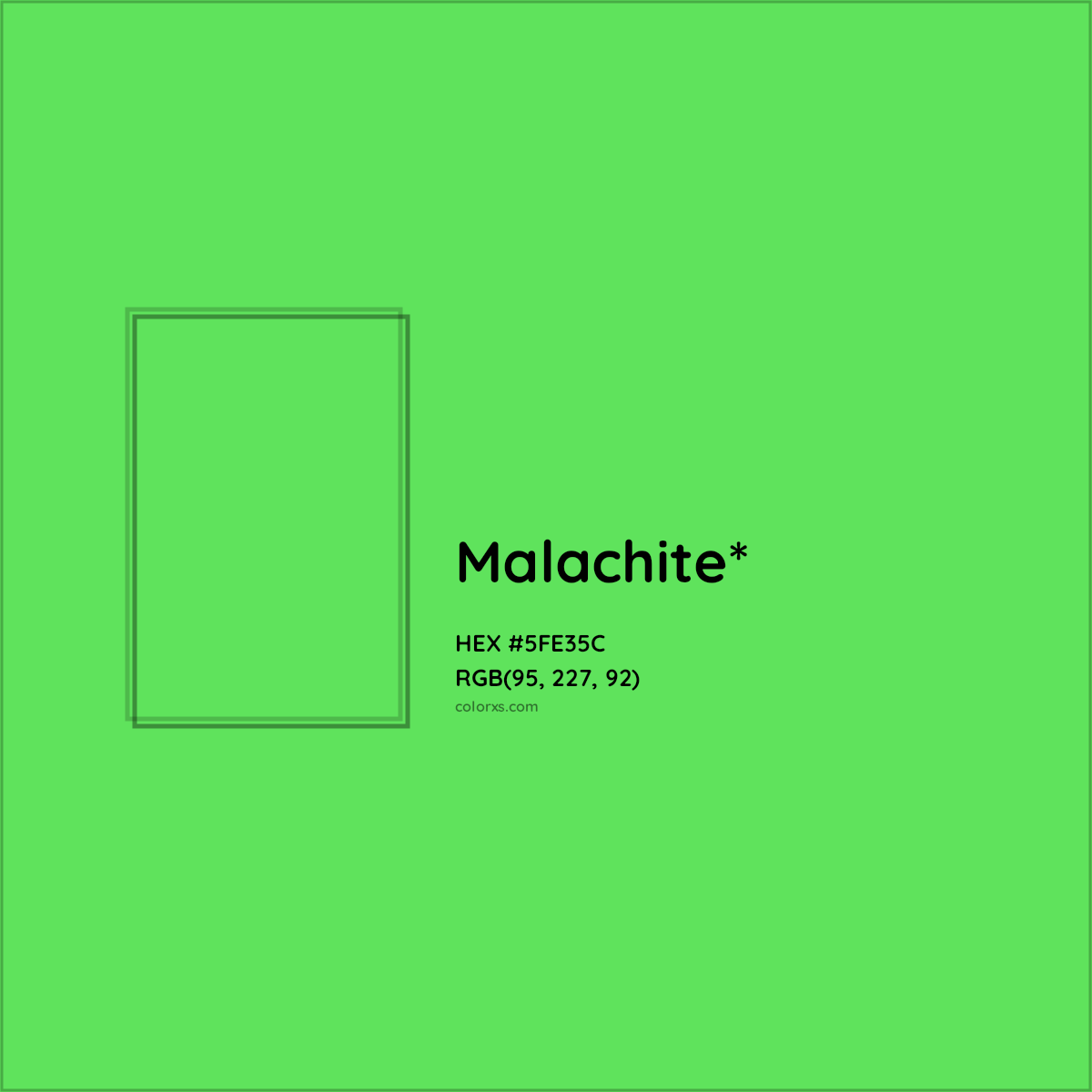 #5FE35C hex color. RGB, RYB, CMYK, HSL, HSV codes and color conversions. Matching color names, palettes, paints.