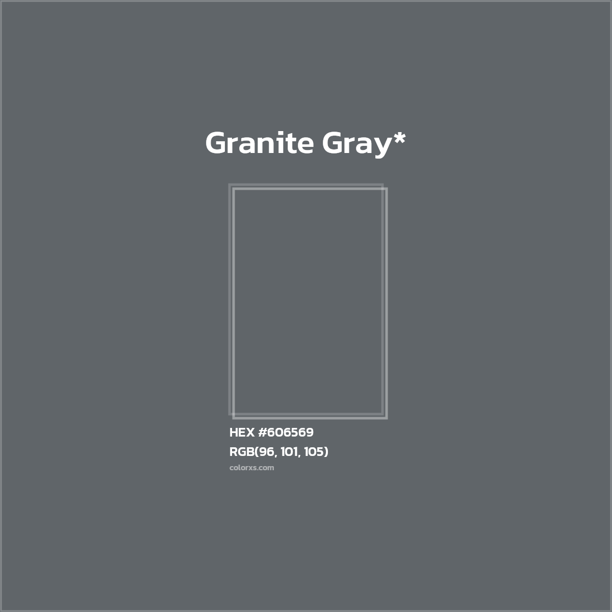 #606569 hex color. RGB, RYB, CMYK, HSL, HSV codes and color conversions. Matching color names, palettes, paints.