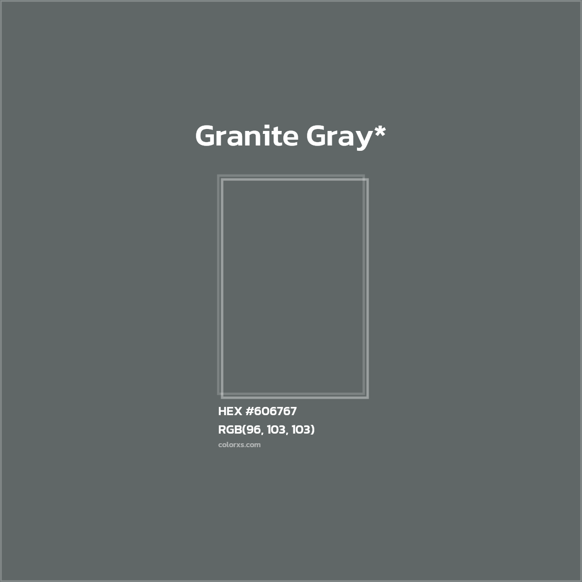 #606767 hex color. RGB, RYB, CMYK, HSL, HSV codes and color conversions. Matching color names, palettes, paints.