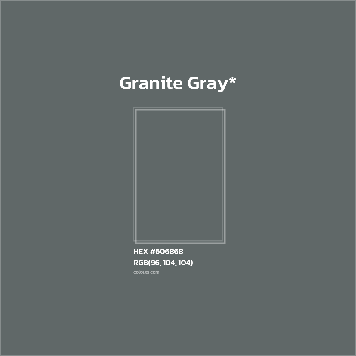 #606868 hex color. RGB, RYB, CMYK, HSL, HSV codes and color conversions. Matching color names, palettes, paints.