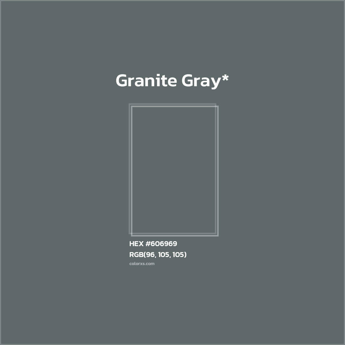 #606969 hex color. RGB, RYB, CMYK, HSL, HSV codes and color conversions. Matching color names, palettes, paints.