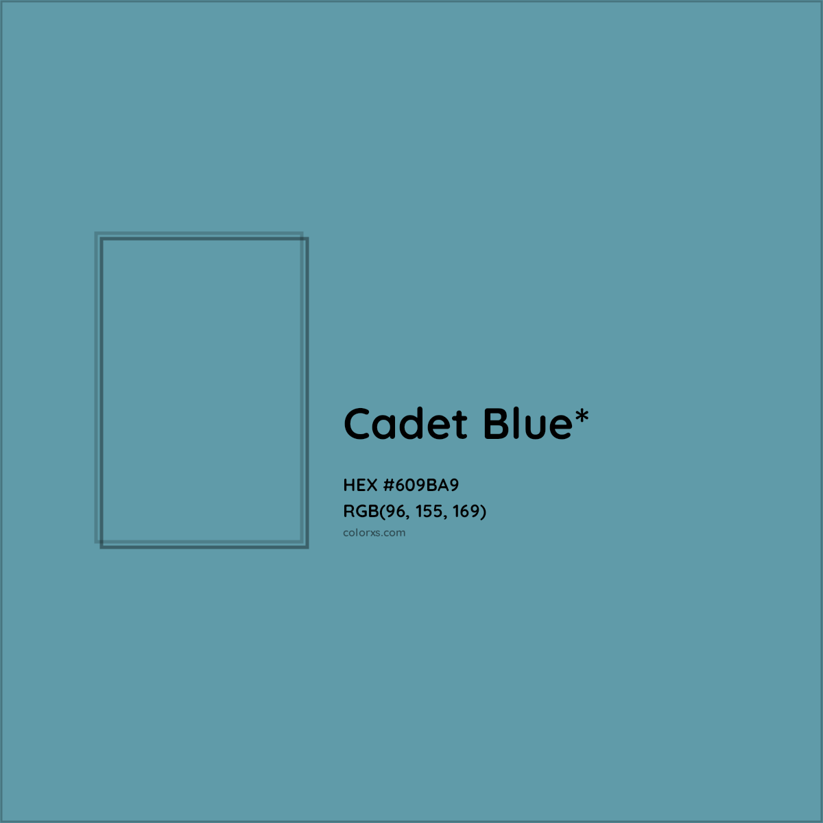 #609BA9 hex color. RGB, RYB, CMYK, HSL, HSV codes and color conversions. Matching color names, palettes, paints.