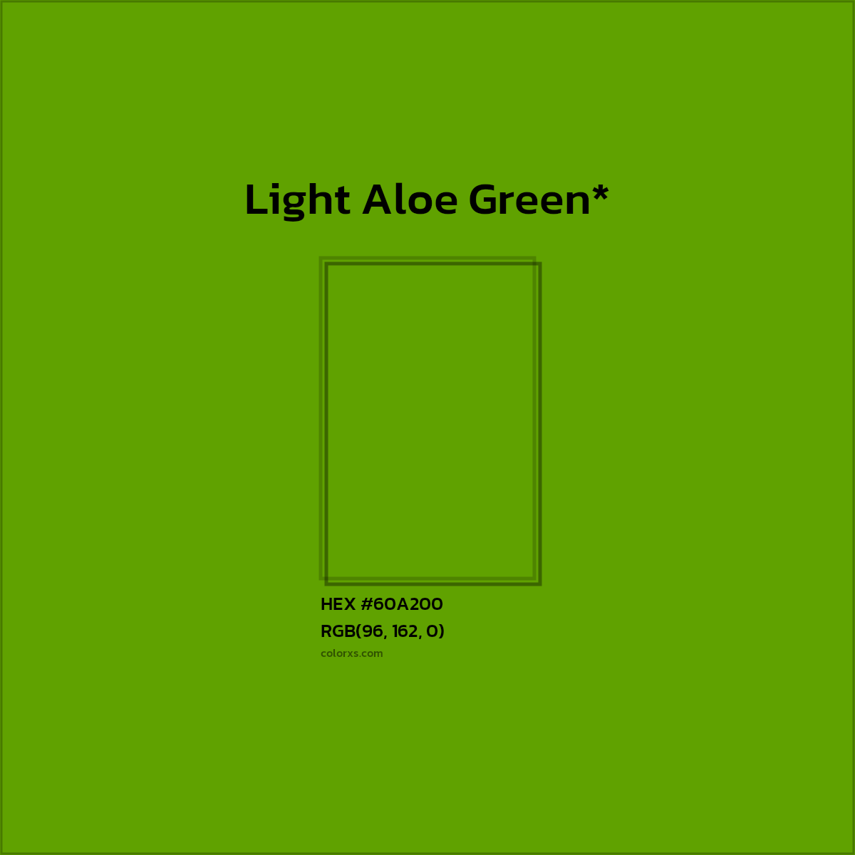 #60A200 hex color. RGB, RYB, CMYK, HSL, HSV codes and color conversions. Matching color names, palettes, paints.