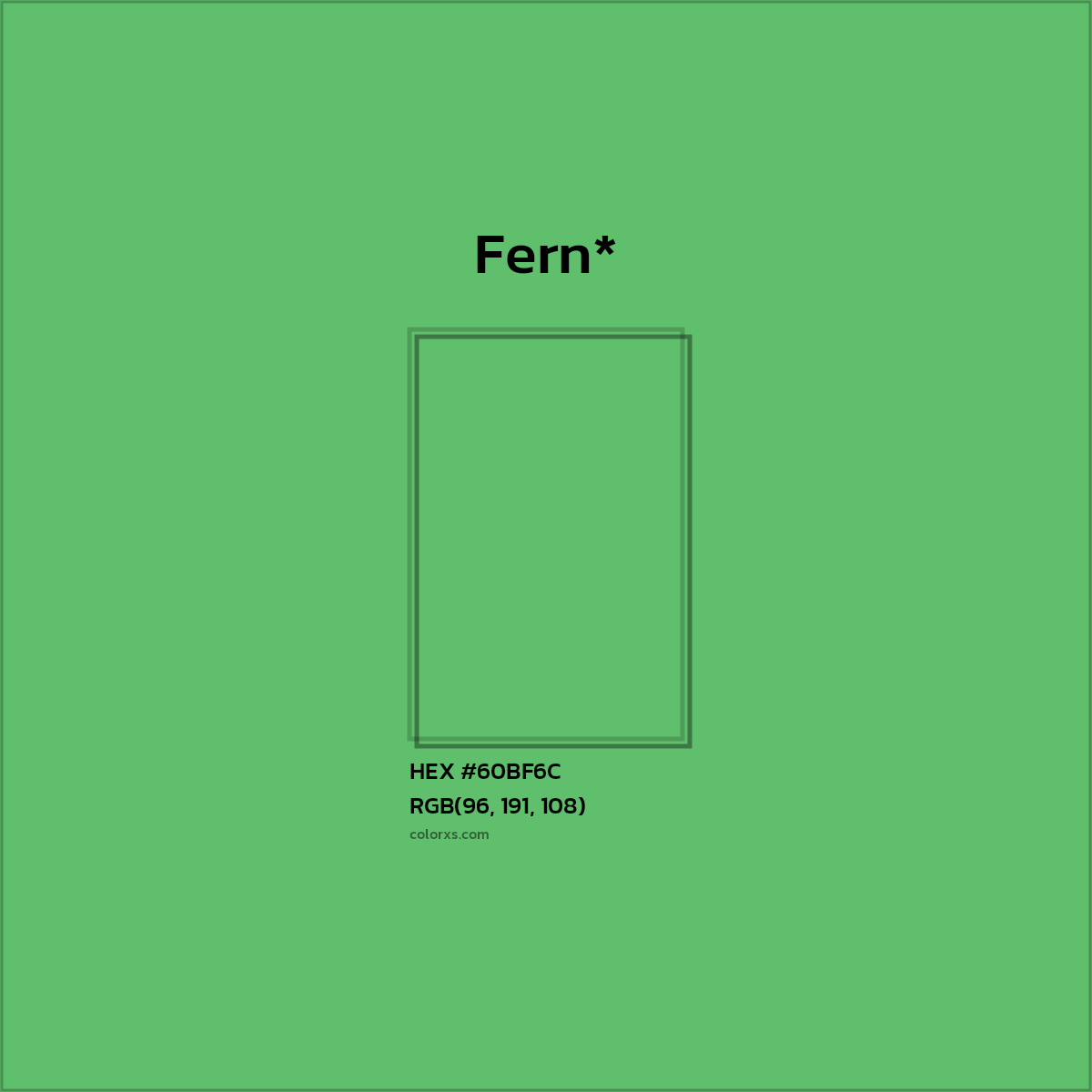 #60BF6C hex color. RGB, RYB, CMYK, HSL, HSV codes and color conversions. Matching color names, palettes, paints.