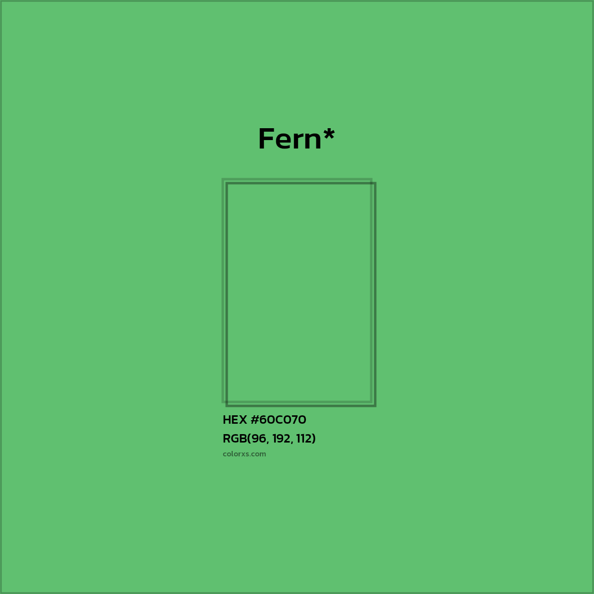 #60C070 hex color. RGB, RYB, CMYK, HSL, HSV codes and color conversions. Matching color names, palettes, paints.