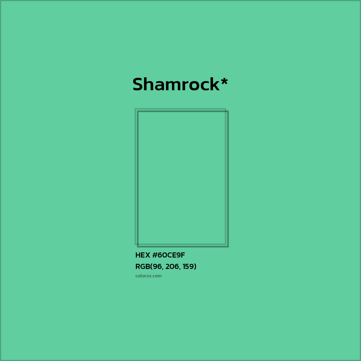 #60CE9F hex color. RGB, RYB, CMYK, HSL, HSV codes and color conversions. Matching color names, palettes, paints.