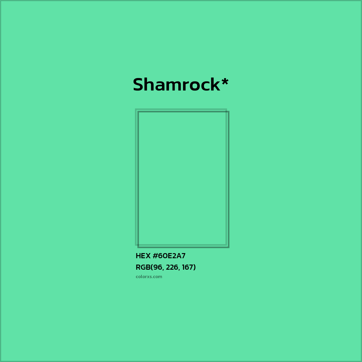 #60E2A7 hex color. RGB, RYB, CMYK, HSL, HSV codes and color conversions. Matching color names, palettes, paints.