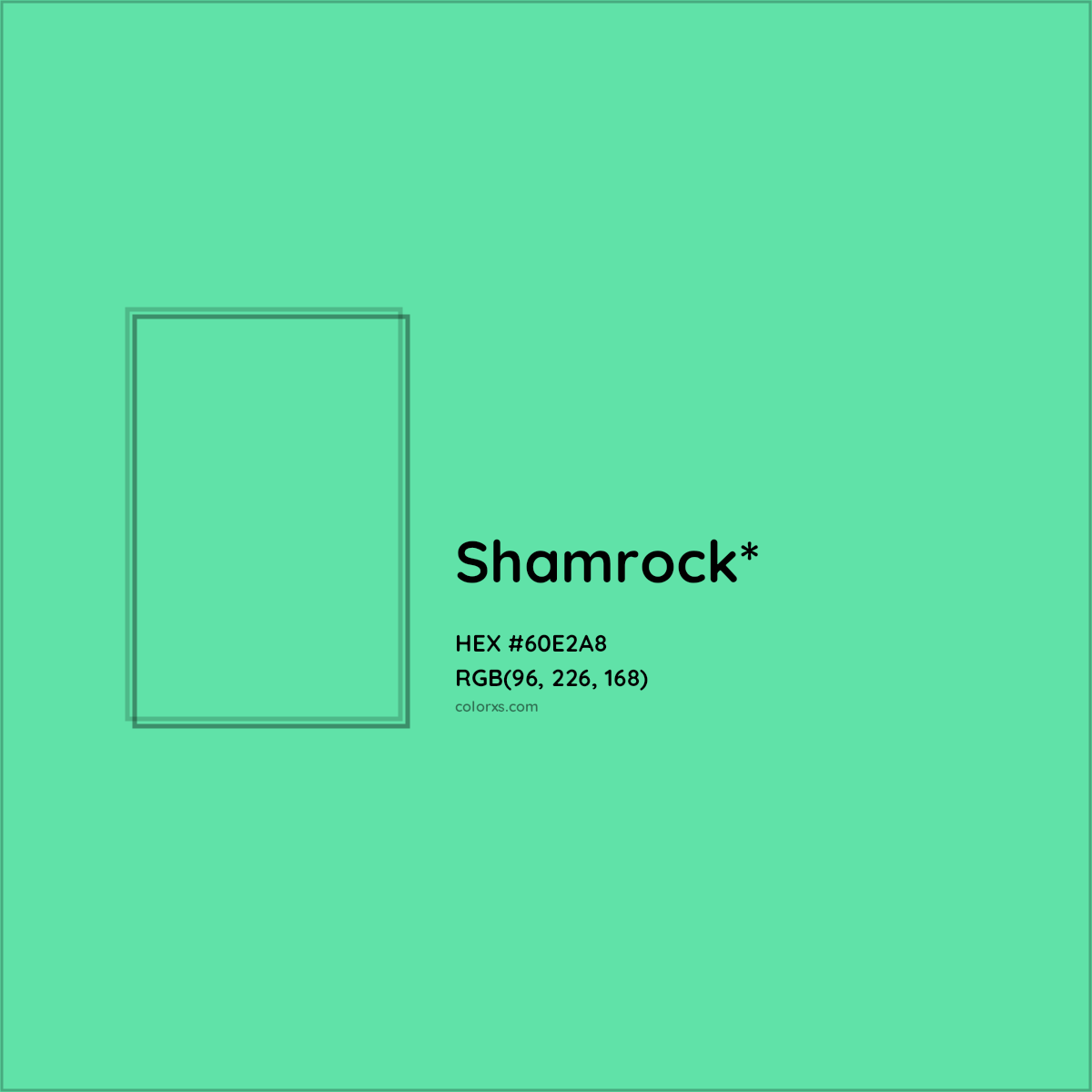 #60E2A8 hex color. RGB, RYB, CMYK, HSL, HSV codes and color conversions. Matching color names, palettes, paints.