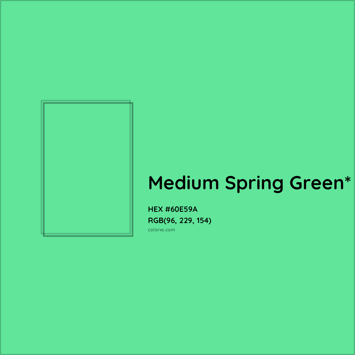 #60E59A hex color. RGB, RYB, CMYK, HSL, HSV codes and color conversions. Matching color names, palettes, paints.