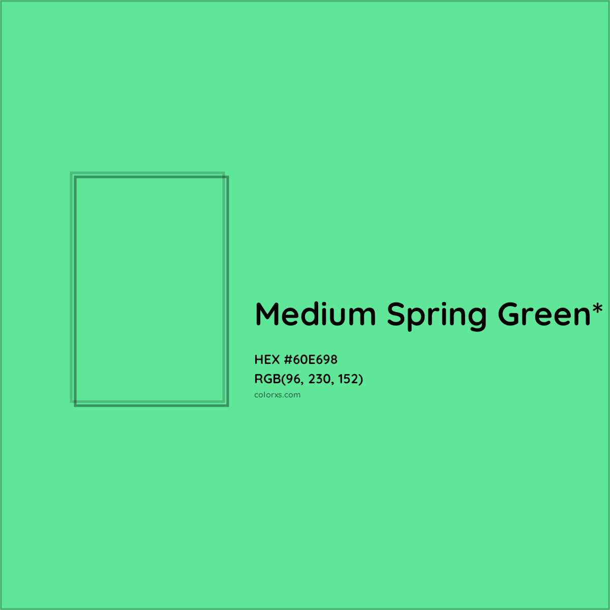 #60E698 hex color. RGB, RYB, CMYK, HSL, HSV codes and color conversions. Matching color names, palettes, paints.