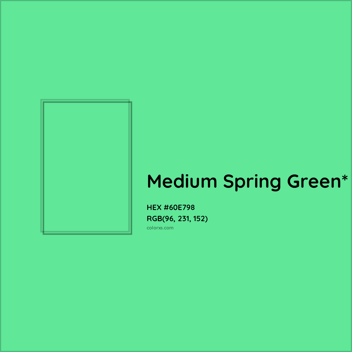 #60E798 hex color. RGB, RYB, CMYK, HSL, HSV codes and color conversions. Matching color names, palettes, paints.