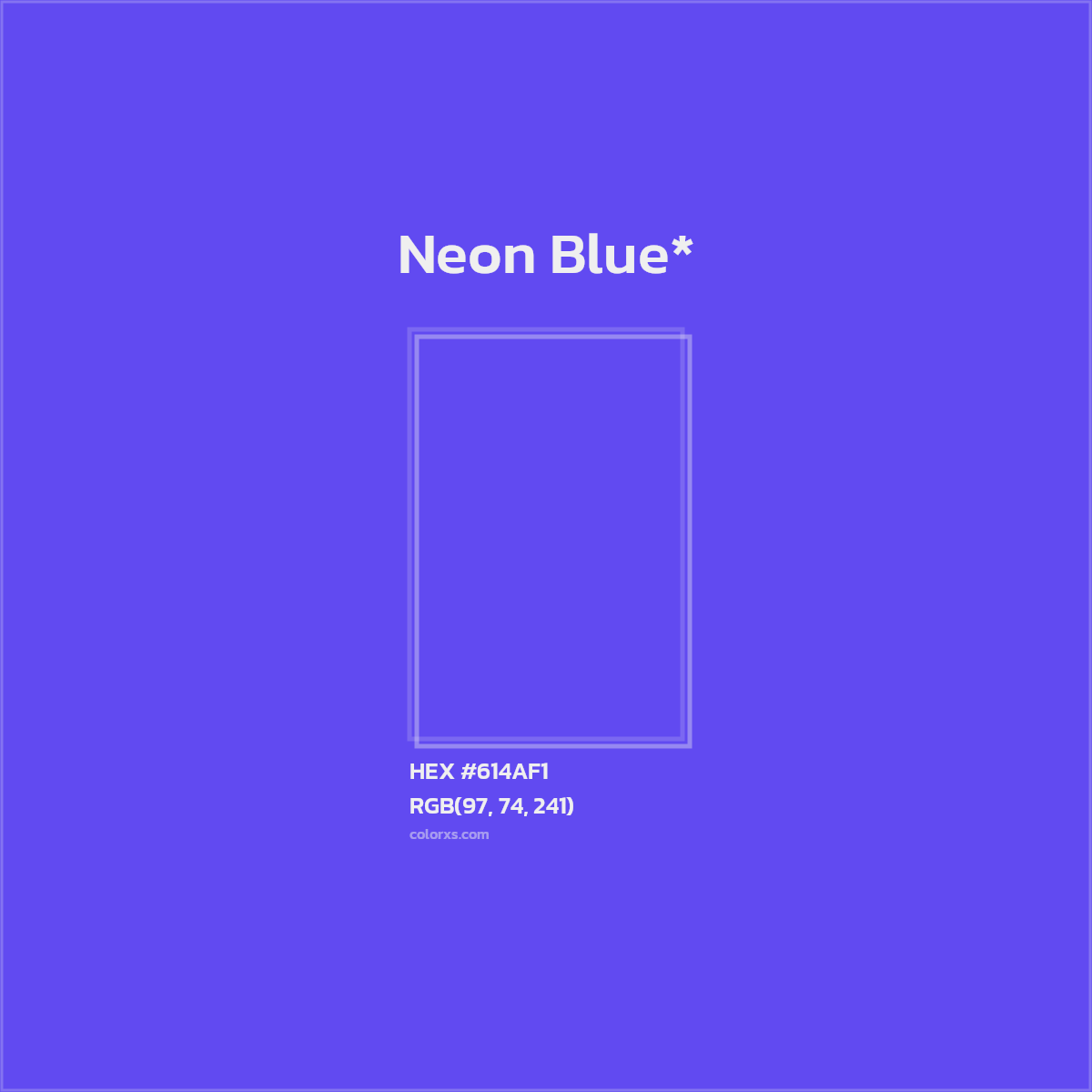 #614AF1 hex color. RGB, RYB, CMYK, HSL, HSV codes and color conversions. Matching color names, palettes, paints.