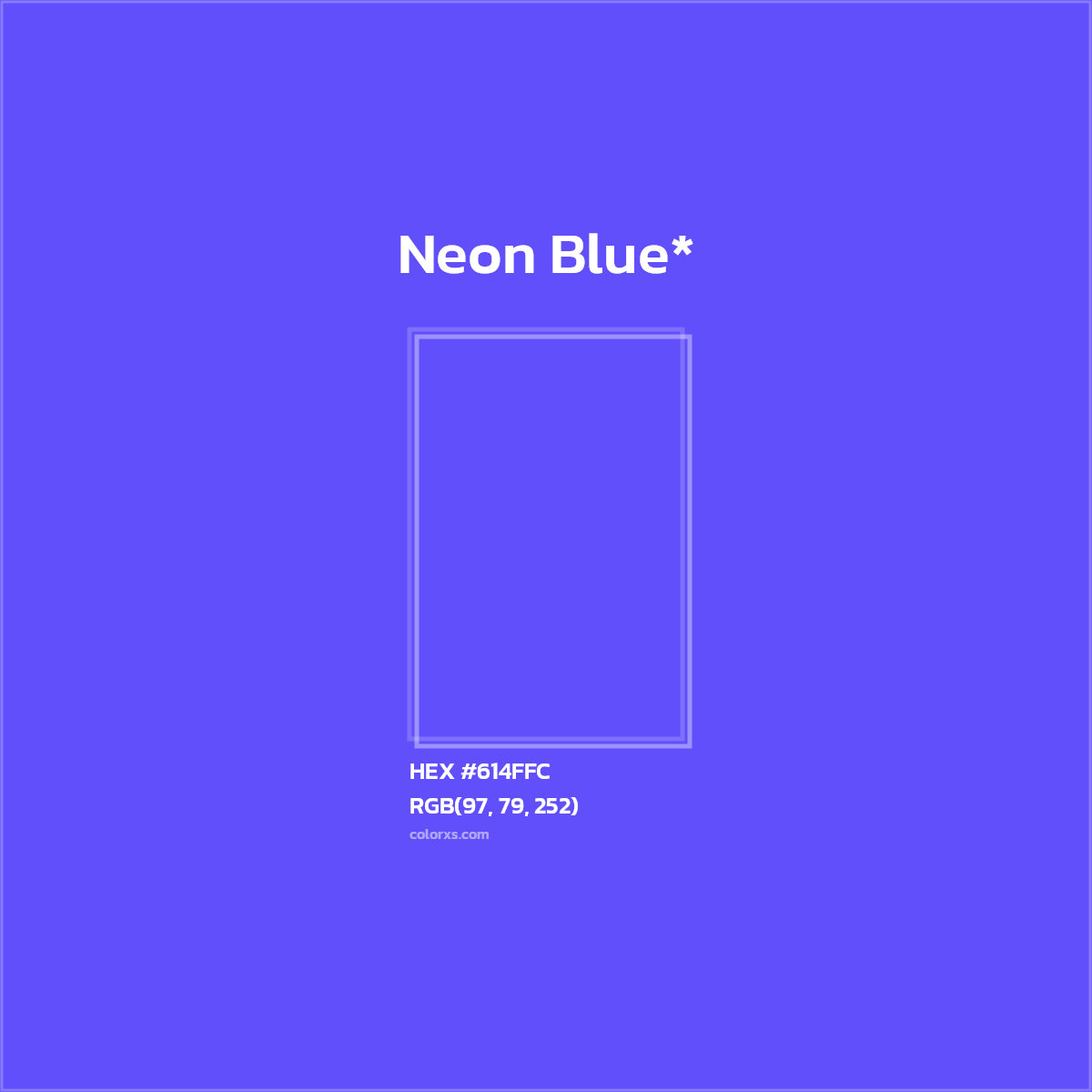 #614FFC hex color. RGB, RYB, CMYK, HSL, HSV codes and color conversions. Matching color names, palettes, paints.