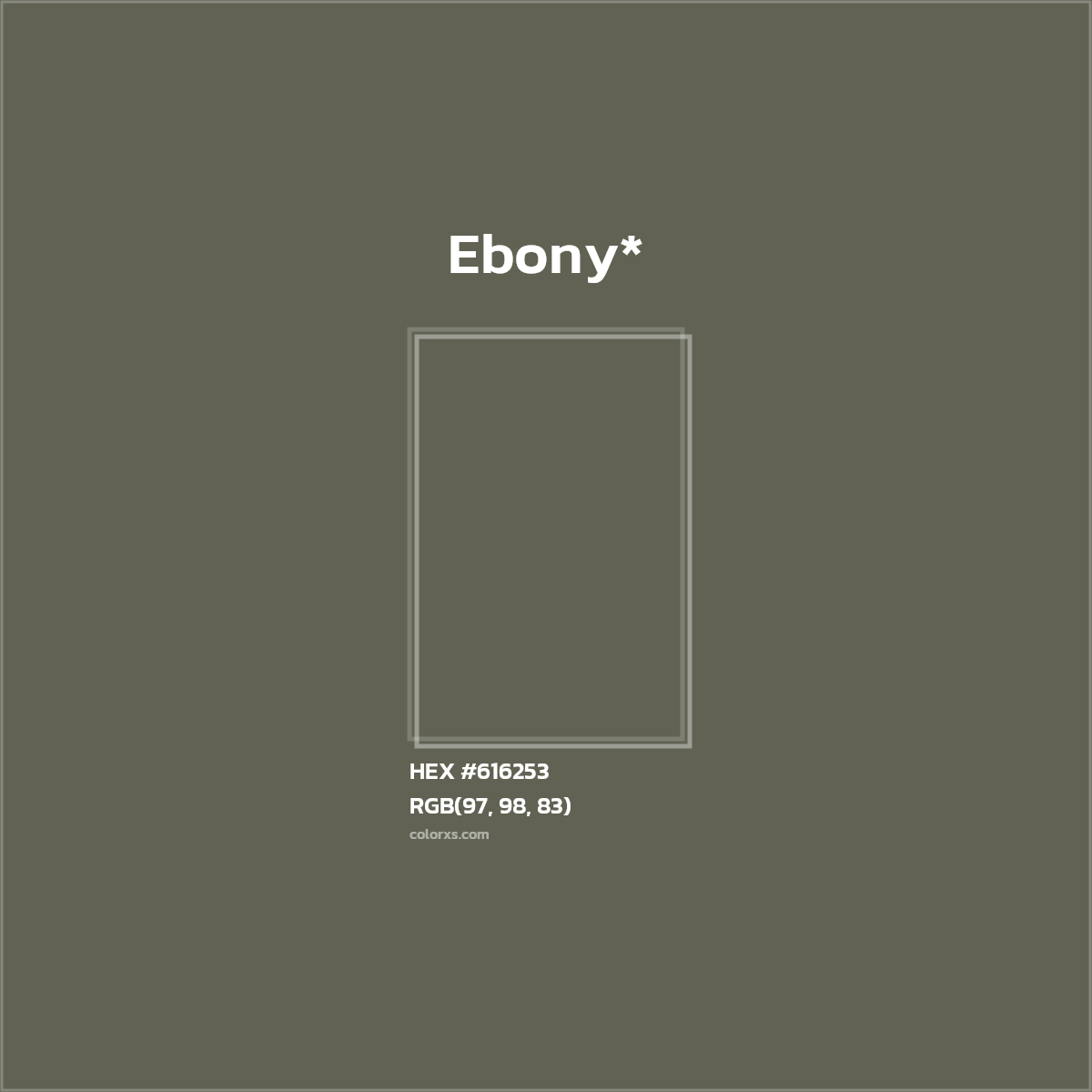 #616253 hex color. RGB, RYB, CMYK, HSL, HSV codes and color conversions. Matching color names, palettes, paints.