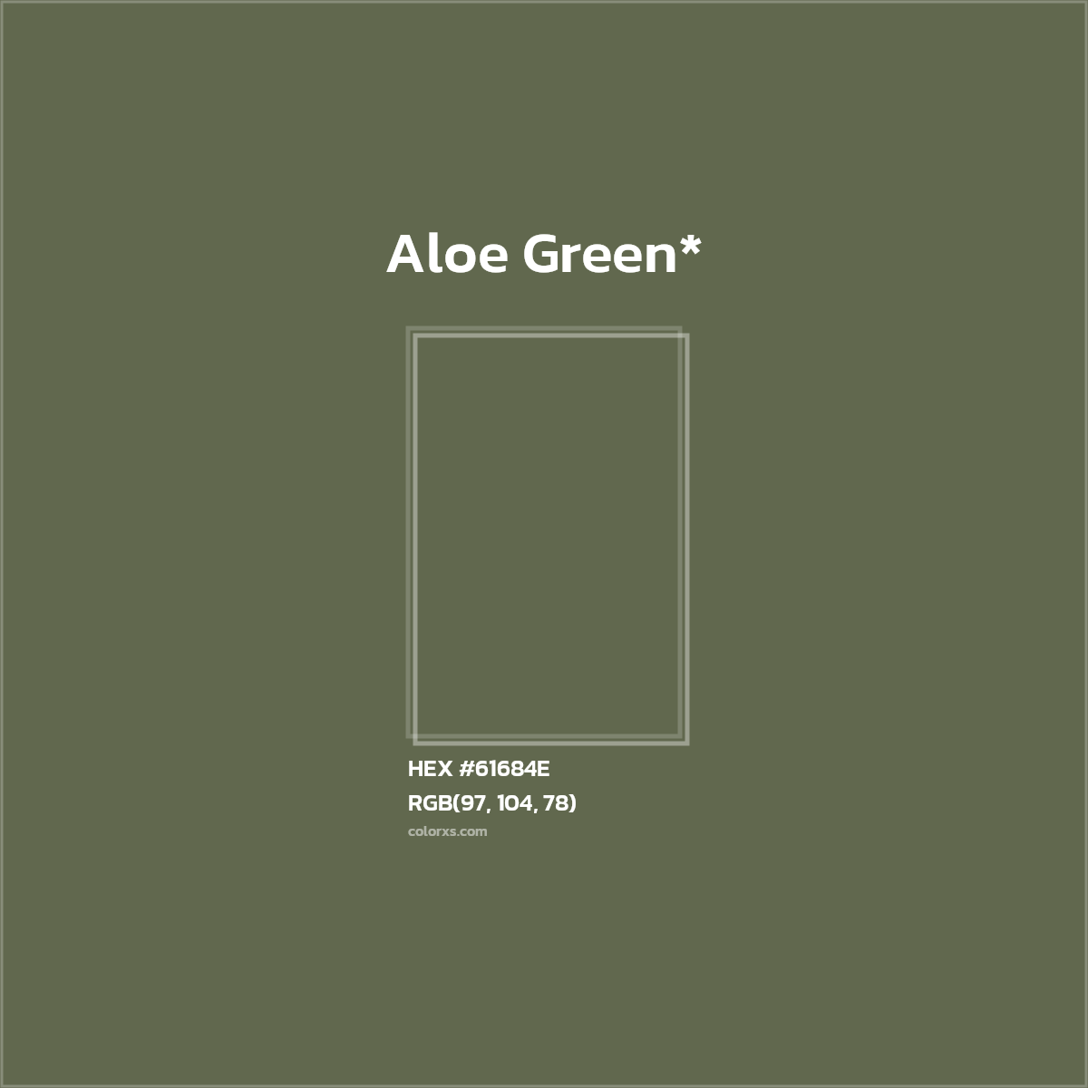 #61684E hex color. RGB, RYB, CMYK, HSL, HSV codes and color conversions. Matching color names, palettes, paints.