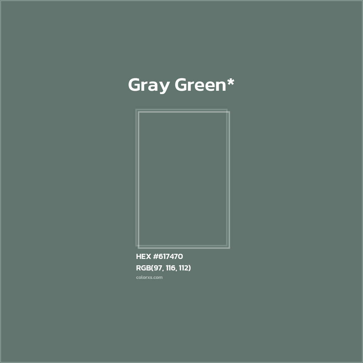 #617470 hex color. RGB, RYB, CMYK, HSL, HSV codes and color conversions. Matching color names, palettes, paints.