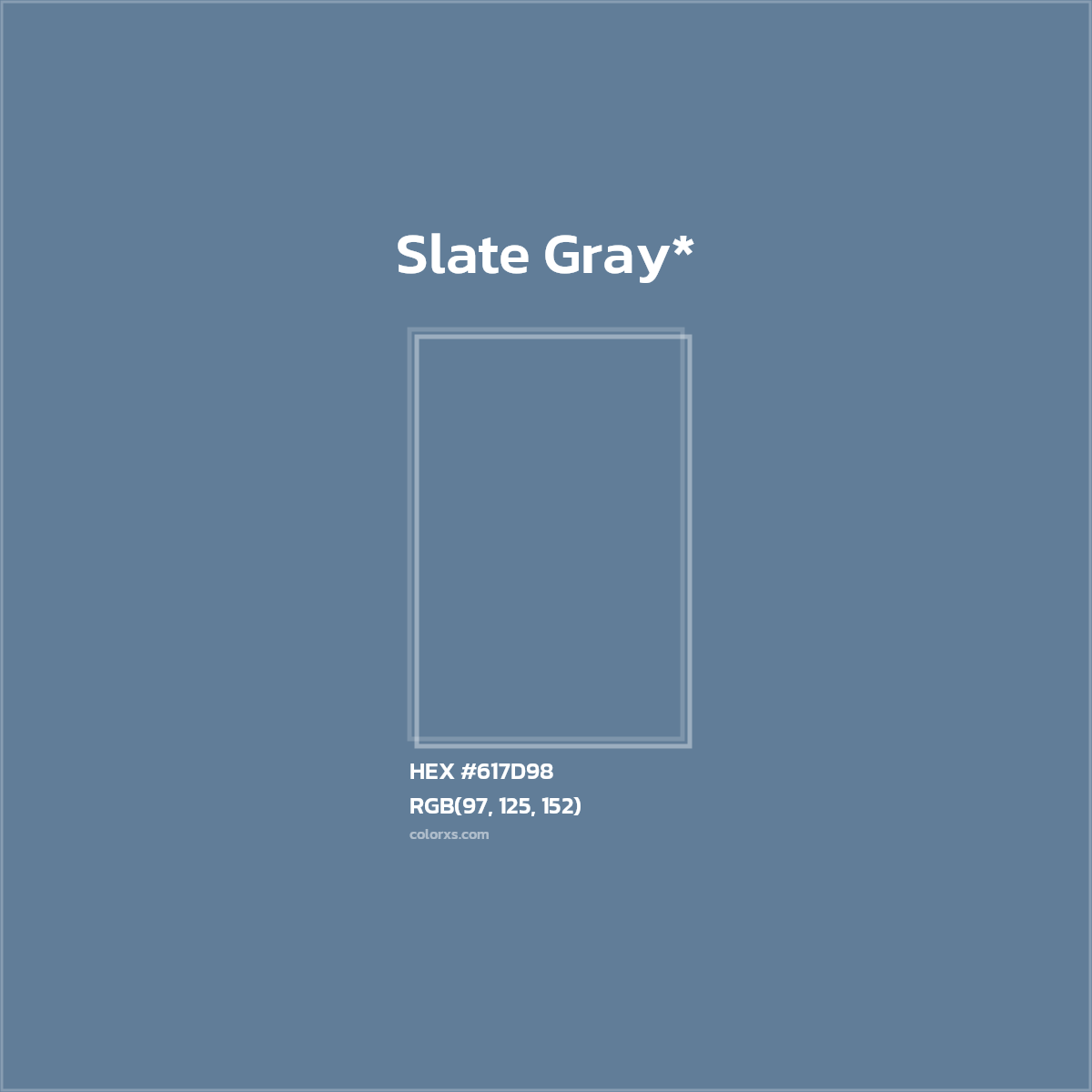 #617D98 hex color. RGB, RYB, CMYK, HSL, HSV codes and color conversions. Matching color names, palettes, paints.