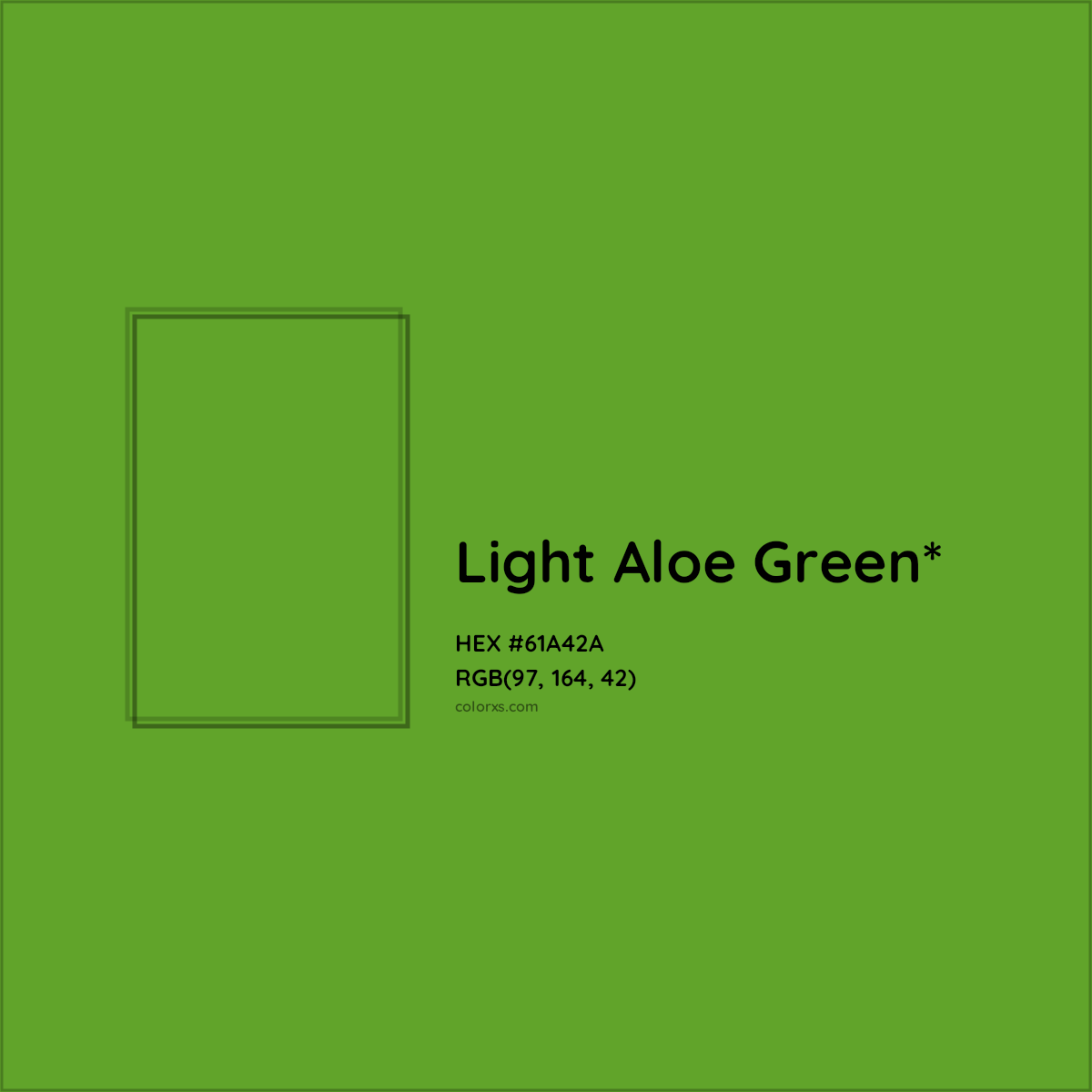 #61A42A hex color. RGB, RYB, CMYK, HSL, HSV codes and color conversions. Matching color names, palettes, paints.