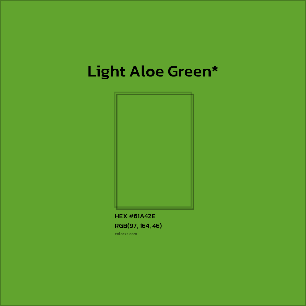 #61A42E hex color. RGB, RYB, CMYK, HSL, HSV codes and color conversions. Matching color names, palettes, paints.