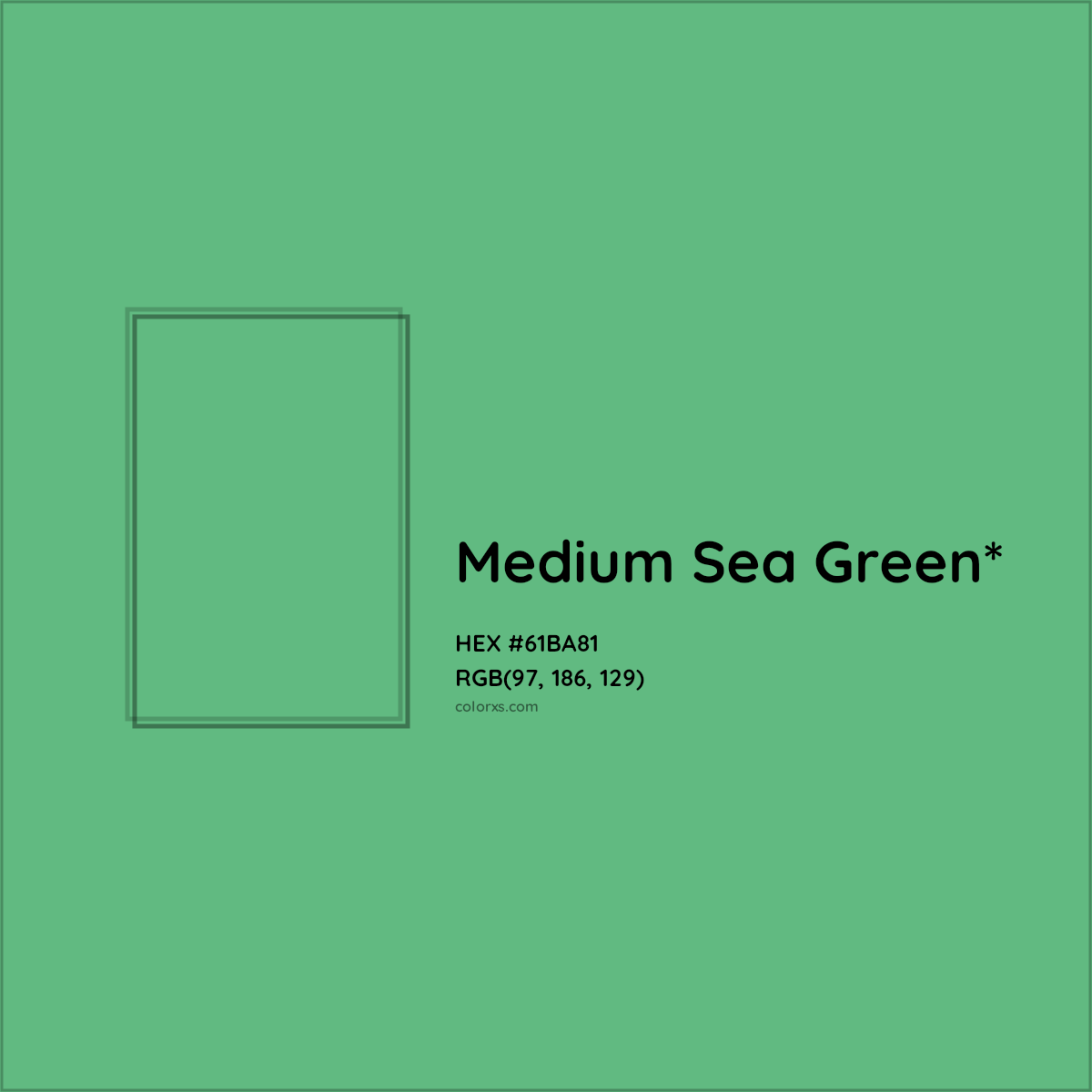#61BA81 hex color. RGB, RYB, CMYK, HSL, HSV codes and color conversions. Matching color names, palettes, paints.