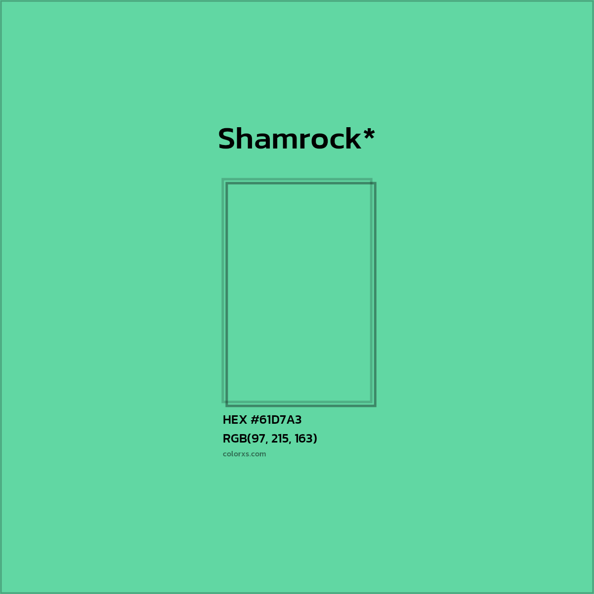 #61D7A3 hex color. RGB, RYB, CMYK, HSL, HSV codes and color conversions. Matching color names, palettes, paints.