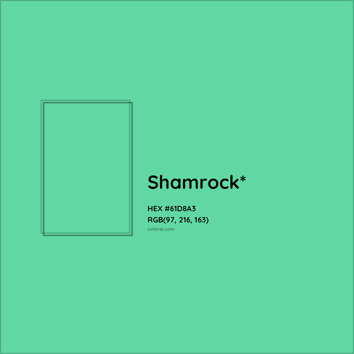 #61D8A3 hex color. RGB, RYB, CMYK, HSL, HSV codes and color conversions. Matching color names, palettes, paints.