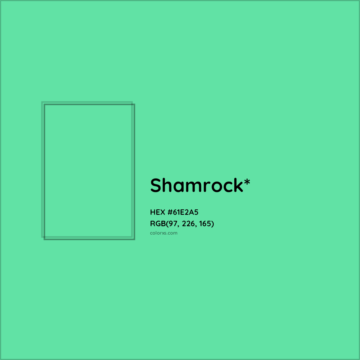 #61E2A5 hex color. RGB, RYB, CMYK, HSL, HSV codes and color conversions. Matching color names, palettes, paints.