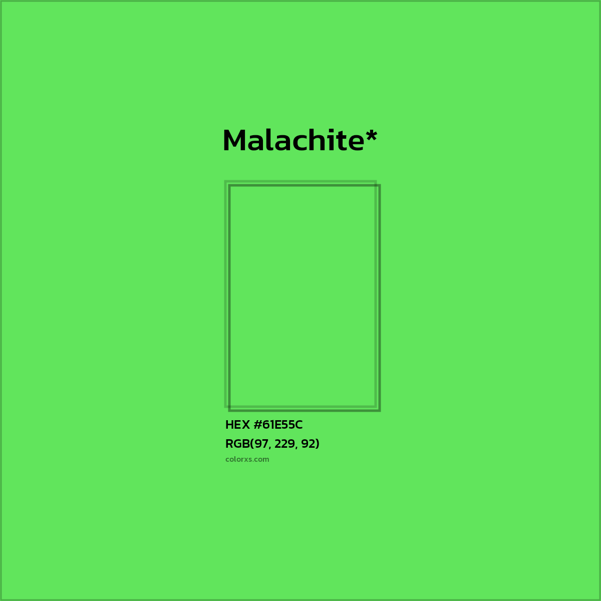 #61E55C hex color. RGB, RYB, CMYK, HSL, HSV codes and color conversions. Matching color names, palettes, paints.