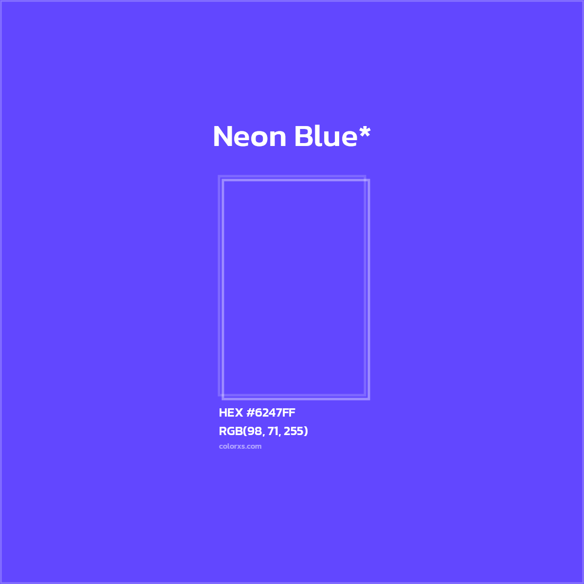 #6247FF hex color. RGB, RYB, CMYK, HSL, HSV codes and color conversions. Matching color names, palettes, paints.