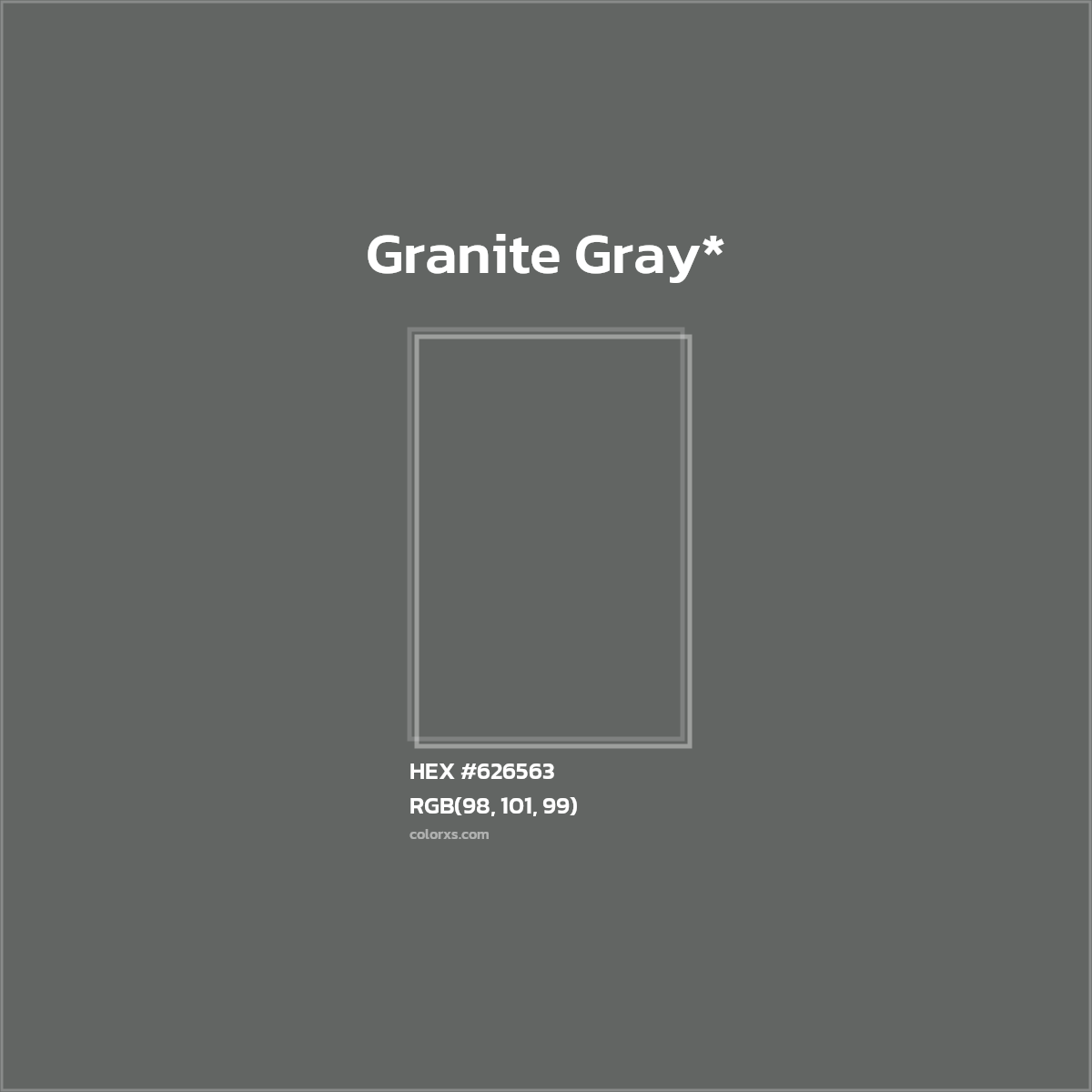 #626563 hex color. RGB, RYB, CMYK, HSL, HSV codes and color conversions. Matching color names, palettes, paints.