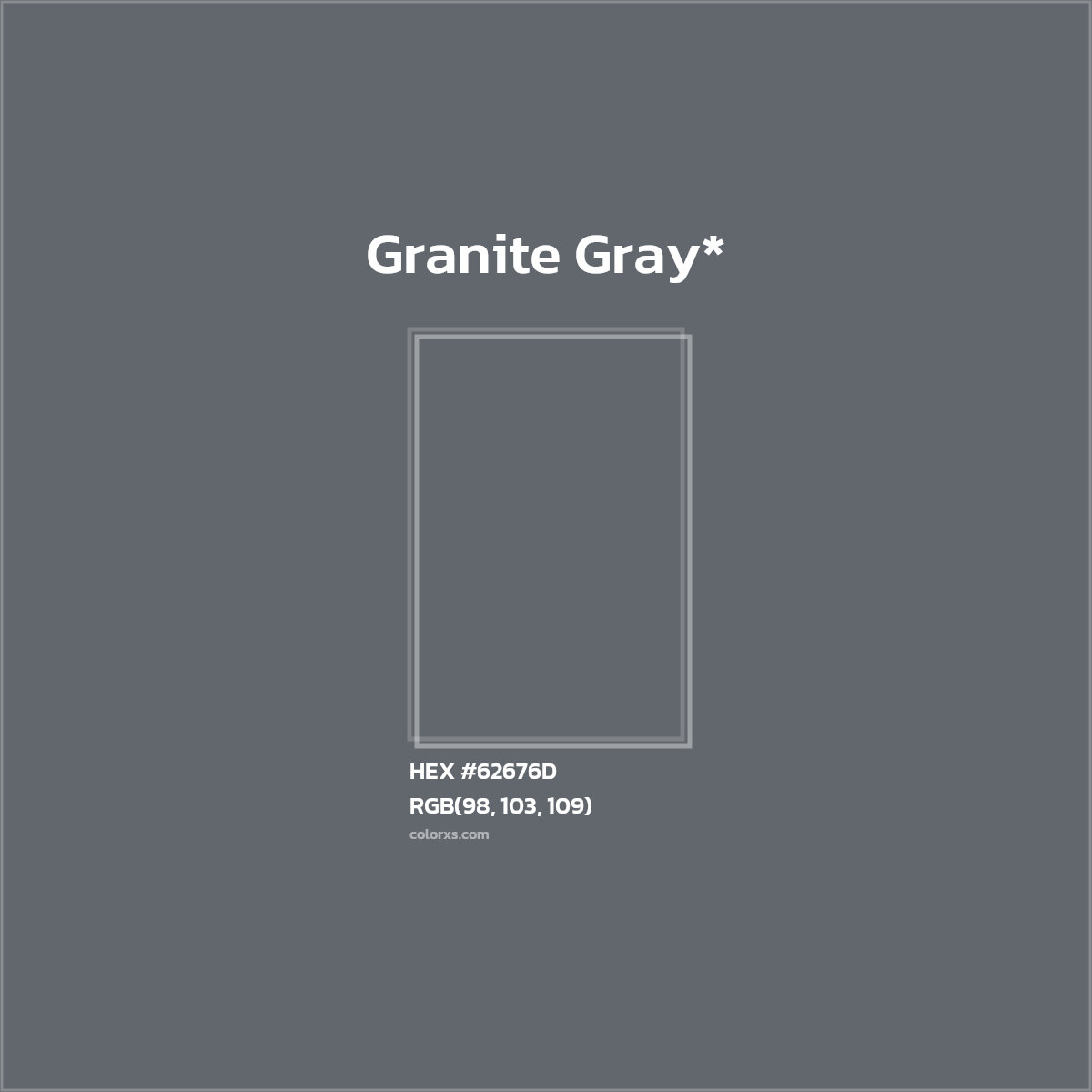 #62676D hex color. RGB, RYB, CMYK, HSL, HSV codes and color conversions. Matching color names, palettes, paints.