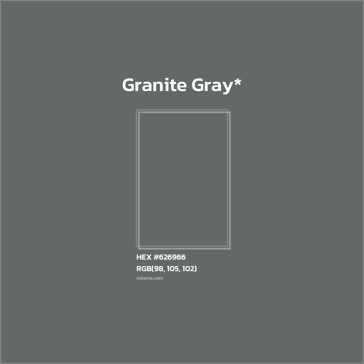 #626966 hex color. RGB, RYB, CMYK, HSL, HSV codes and color conversions. Matching color names, palettes, paints.