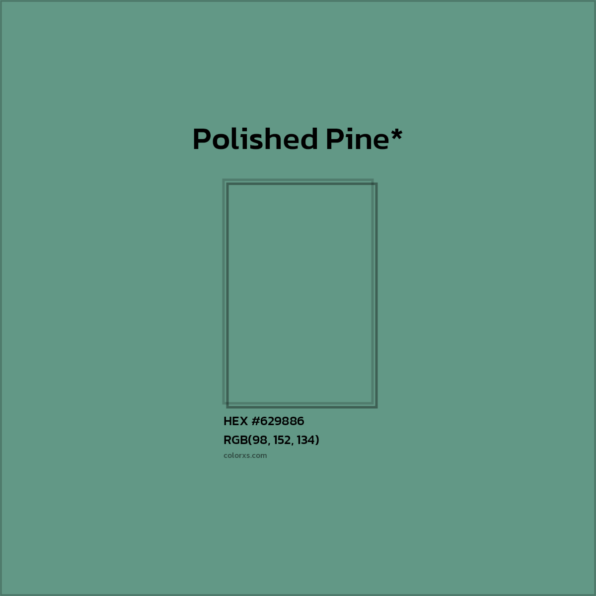 #629886 hex color. RGB, RYB, CMYK, HSL, HSV codes and color conversions. Matching color names, palettes, paints.