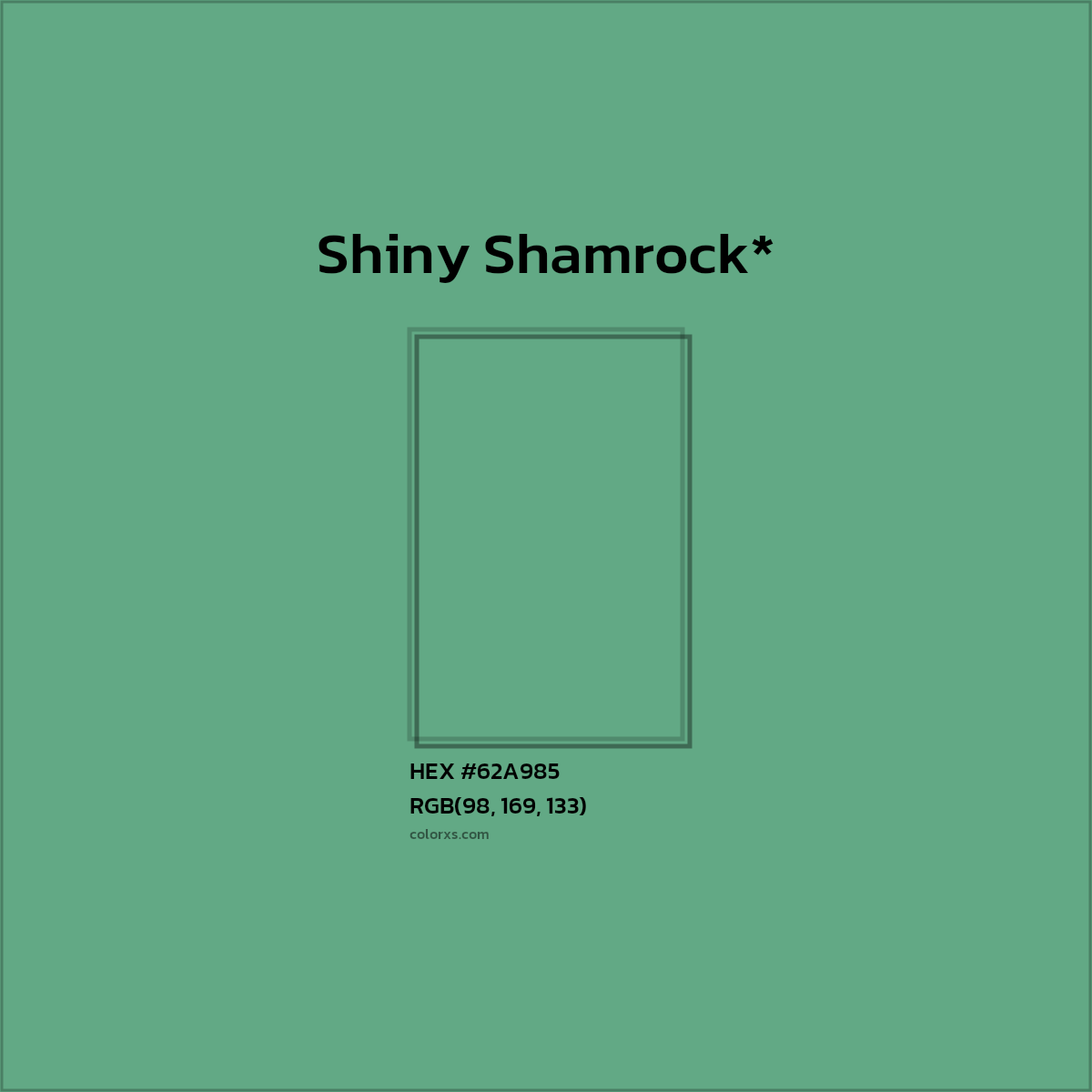 #62A985 hex color. RGB, RYB, CMYK, HSL, HSV codes and color conversions. Matching color names, palettes, paints.