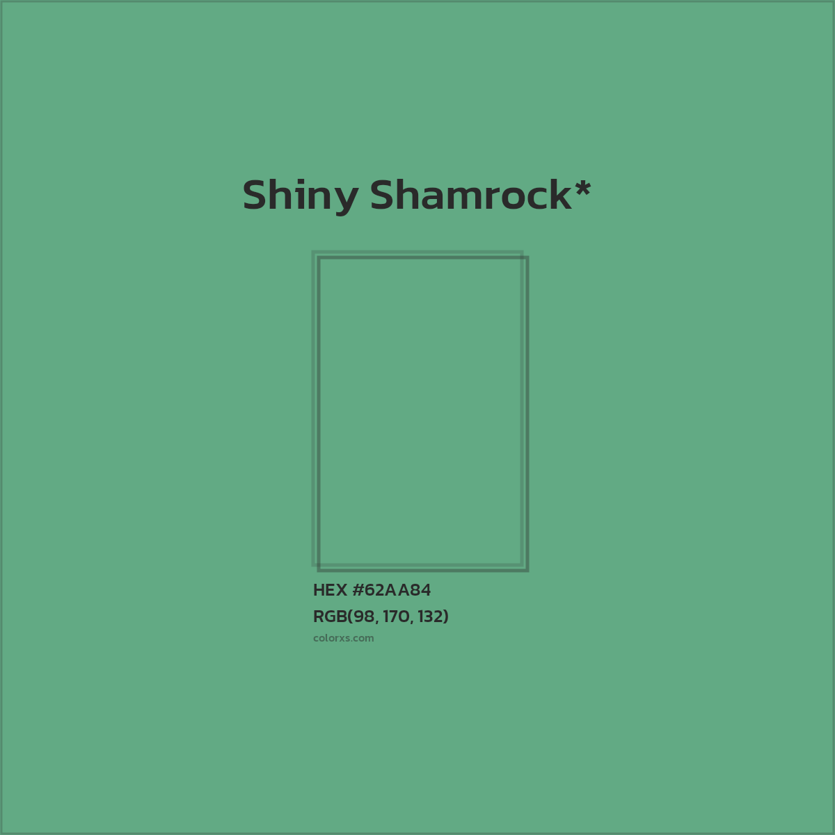 #62AA84 hex color. RGB, RYB, CMYK, HSL, HSV codes and color conversions. Matching color names, palettes, paints.