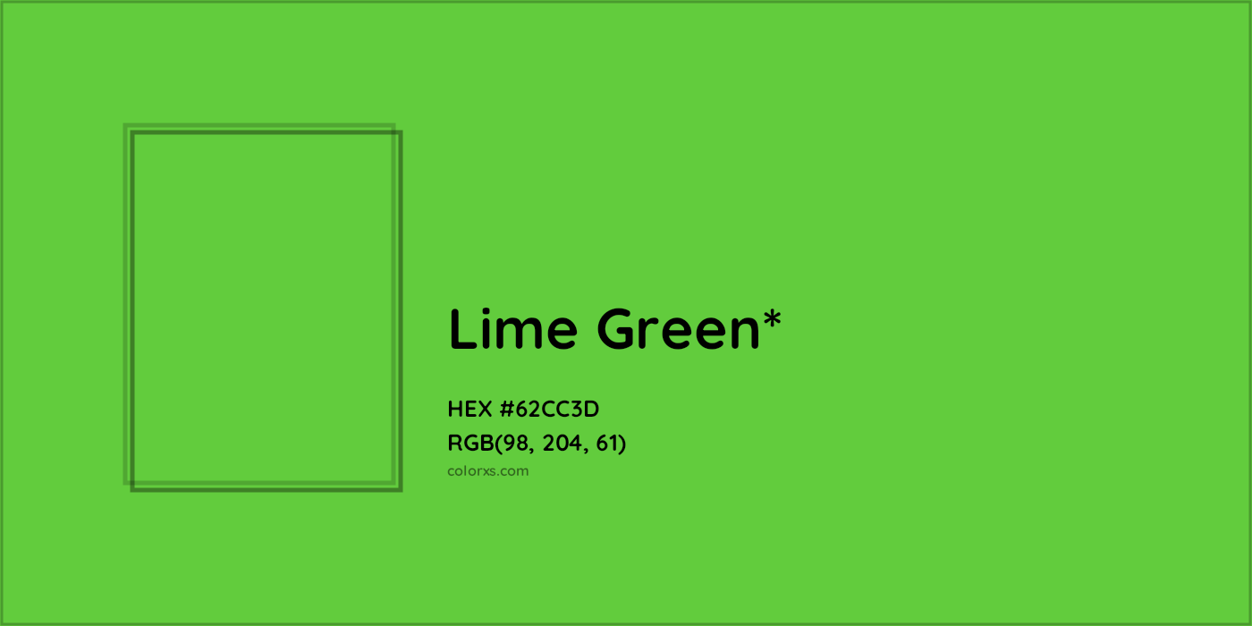 #62CC3D hex color. RGB, RYB, CMYK, HSL, HSV codes and color conversions. Matching color names, palettes, paints.