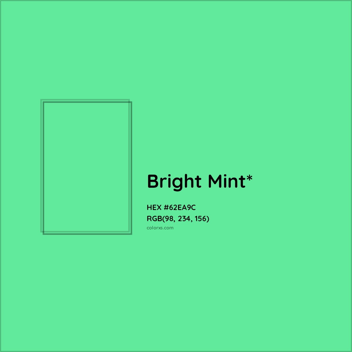 #62EA9C hex color. RGB, RYB, CMYK, HSL, HSV codes and color conversions. Matching color names, palettes, paints.