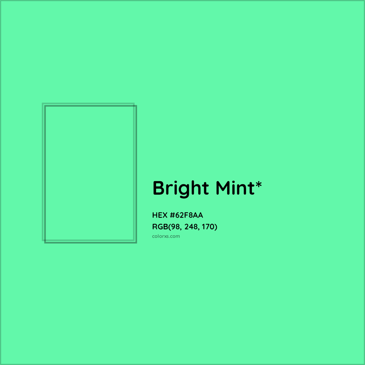 #62F8AA hex color. RGB, RYB, CMYK, HSL, HSV codes and color conversions. Matching color names, palettes, paints.