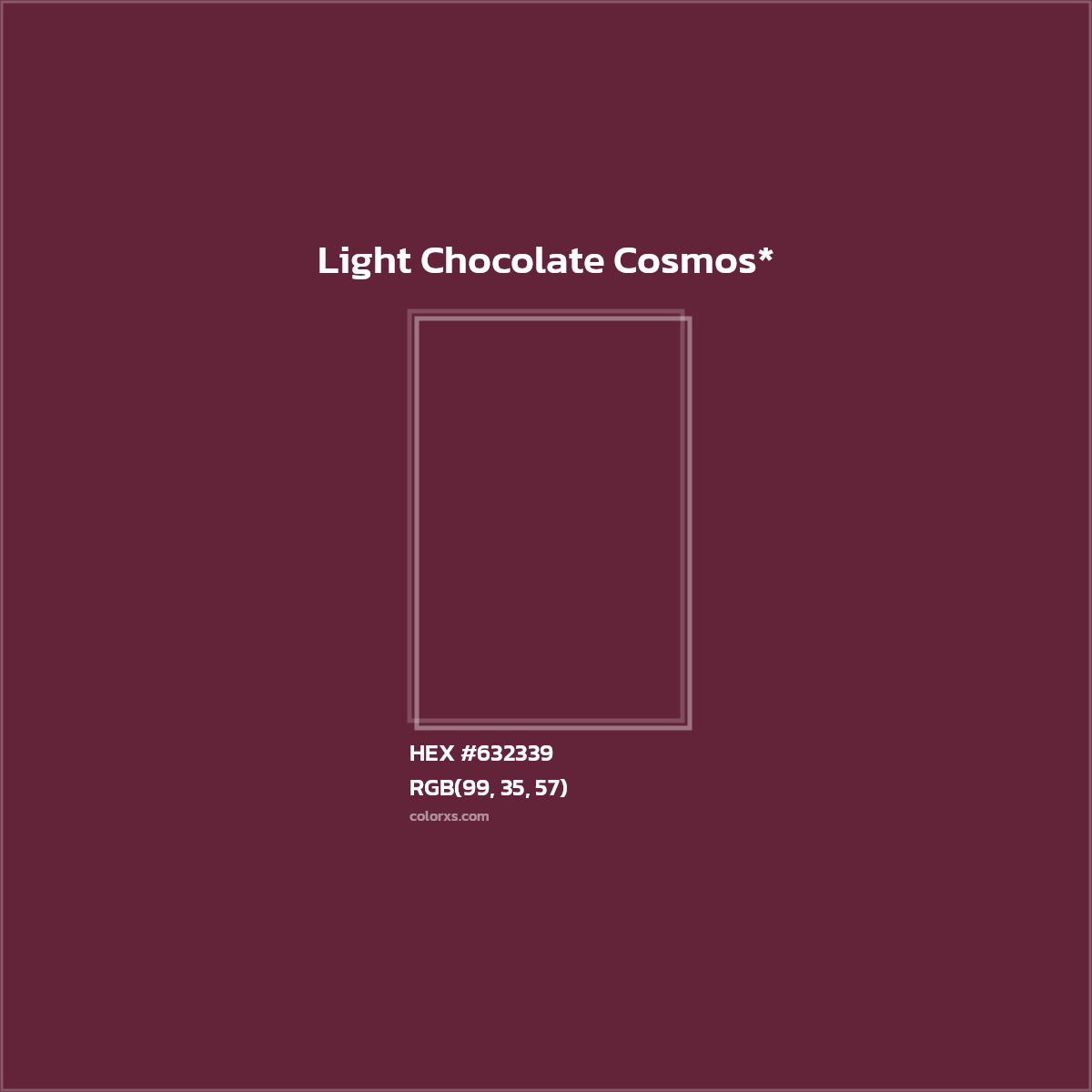 #632339 hex color. RGB, RYB, CMYK, HSL, HSV codes and color conversions. Matching color names, palettes, paints.