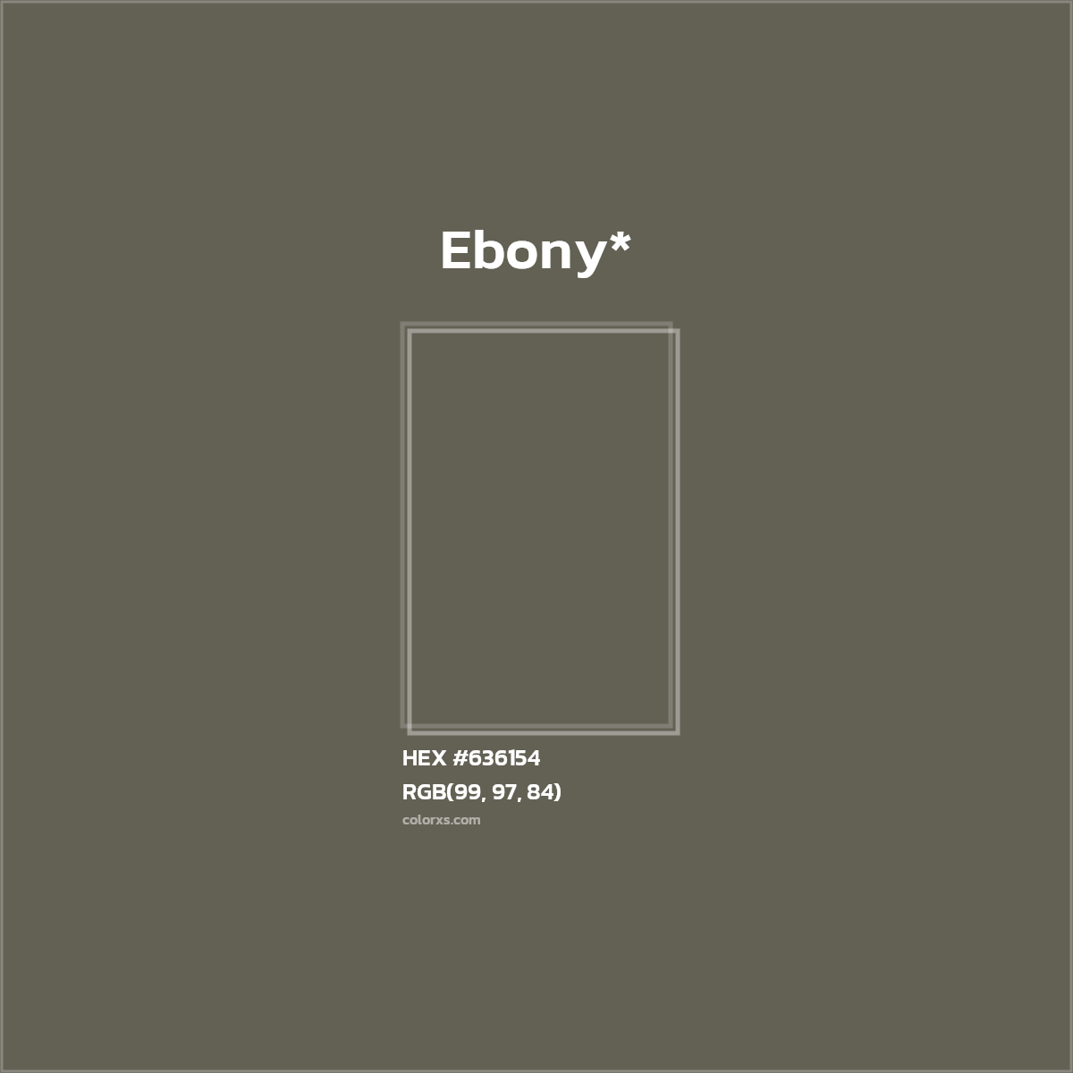 #636154 hex color. RGB, RYB, CMYK, HSL, HSV codes and color conversions. Matching color names, palettes, paints.