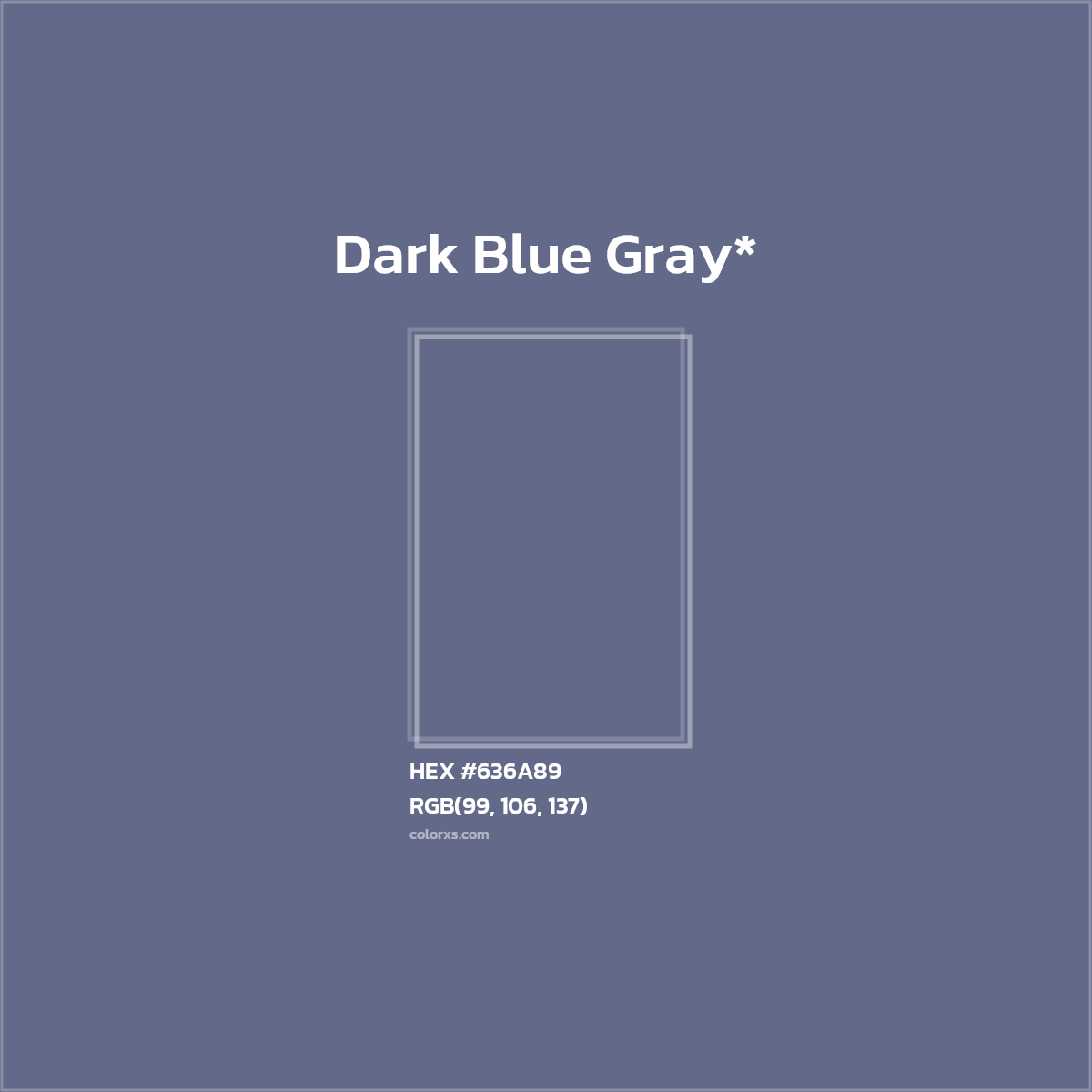 #636A89 hex color. RGB, RYB, CMYK, HSL, HSV codes and color conversions. Matching color names, palettes, paints.