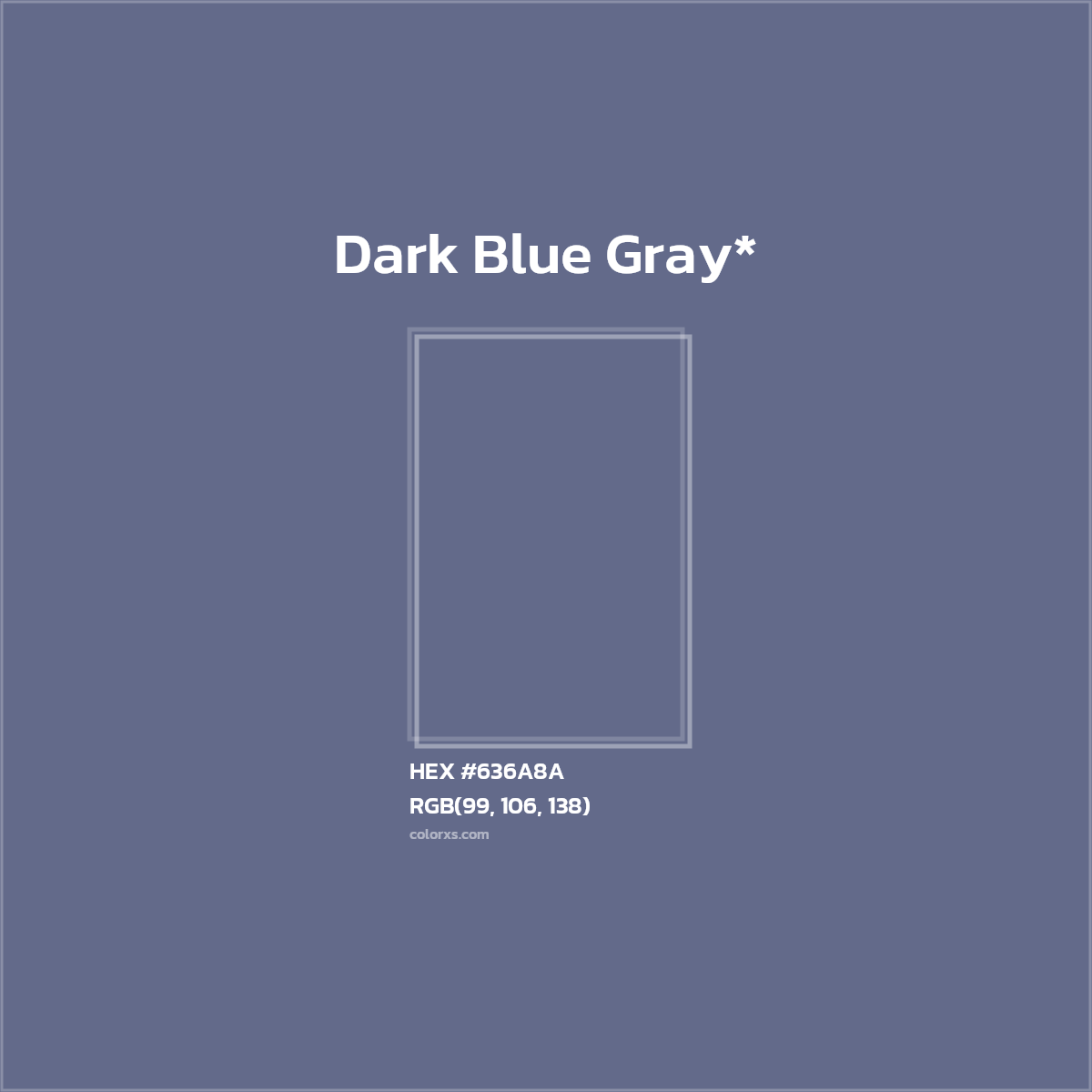 #636A8A hex color. RGB, RYB, CMYK, HSL, HSV codes and color conversions. Matching color names, palettes, paints.