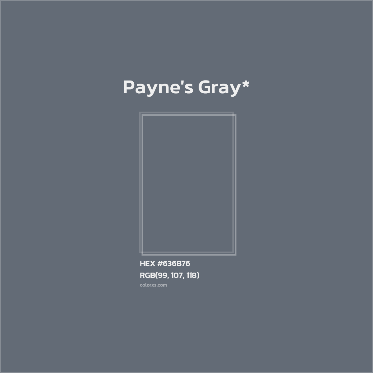 #636B76 hex color. RGB, RYB, CMYK, HSL, HSV codes and color conversions. Matching color names, palettes, paints.
