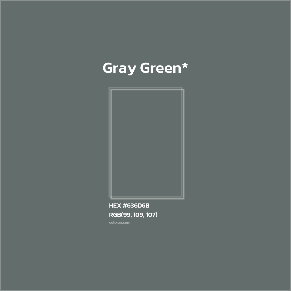 #636D6B hex color. RGB, RYB, CMYK, HSL, HSV codes and color conversions. Matching color names, palettes, paints.
